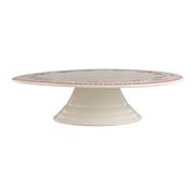 Plat sur pied en faïence bordeaux d32cm - Faustine
