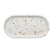Plateau écru 25.5x13cm - Terrazzo