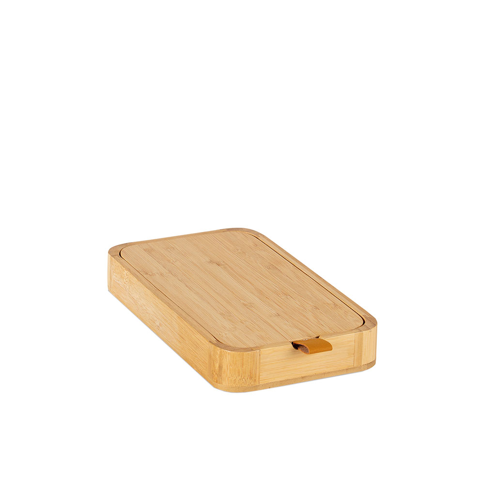 Porte bijoux en bambou avec miroir 24x14xh14cm