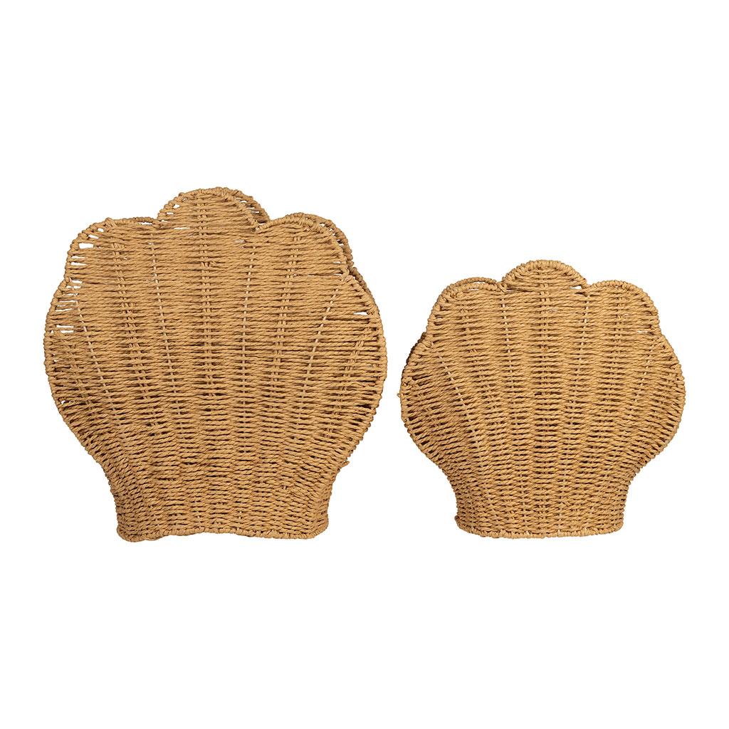 Porte magazine coquillage x2 en corde naturel