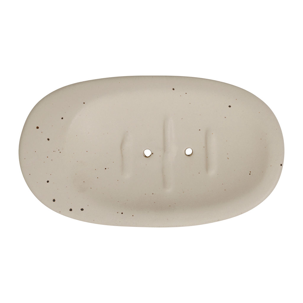 Porte savon en grès écru - Aurore