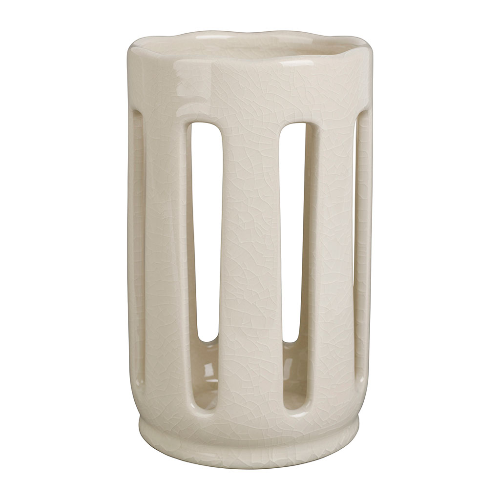 Porte-ustensiles en grès écru h20cm - Organic