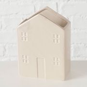Porte-ustensiles maison en grès beige h17cm