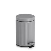 Poubelle en métal gris 3L