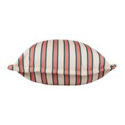 Pouf d'extérieur en tissu rayé rose et émeraude 80x80cm - Sola