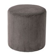Pouf en tissu velours côtelé gris - Snaw