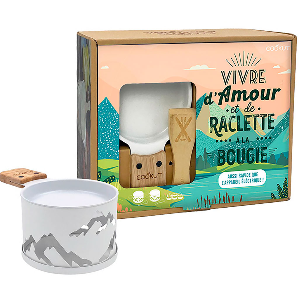 Raclette à la bougie pour 2 blanc - Montagne 