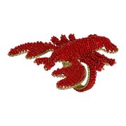 Rond de serviette homard en perle rouge - Bord de mer