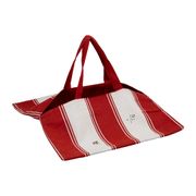 Sac à tarte en coton rayé rouge et blanc 40x40cm - Champetre
