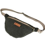 Sac banane en bouclette kaki