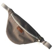 Sac banane en velours taupe