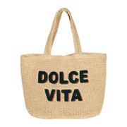 Sac brodé "dolce vita" en corde de papier - Lumi
