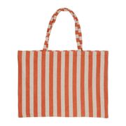 Sac en coton rayé corail et blanc - Palma