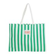 Sac en coton rayé vert - Plouf&Sun