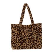 Sac en fausse fourrure léopard beige et brun - Félien