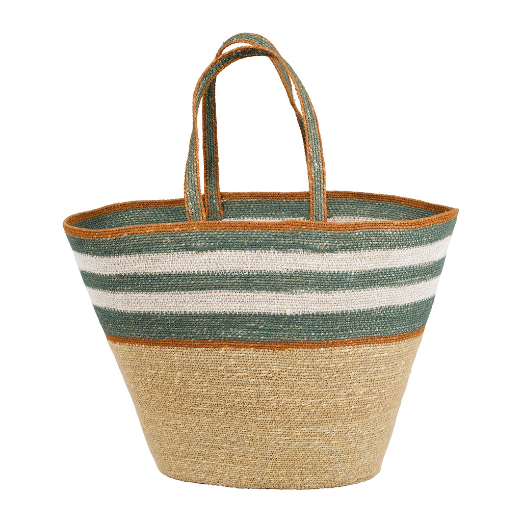 Sac en jonc de mer naturel et sauge - Fidji