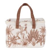 Sac isotherme en coton brun et écru - Palmi