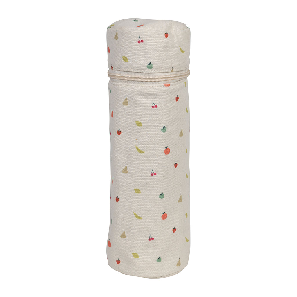 Sac isotherme pour bouteille en coton multicolore h31cm - Les fruits