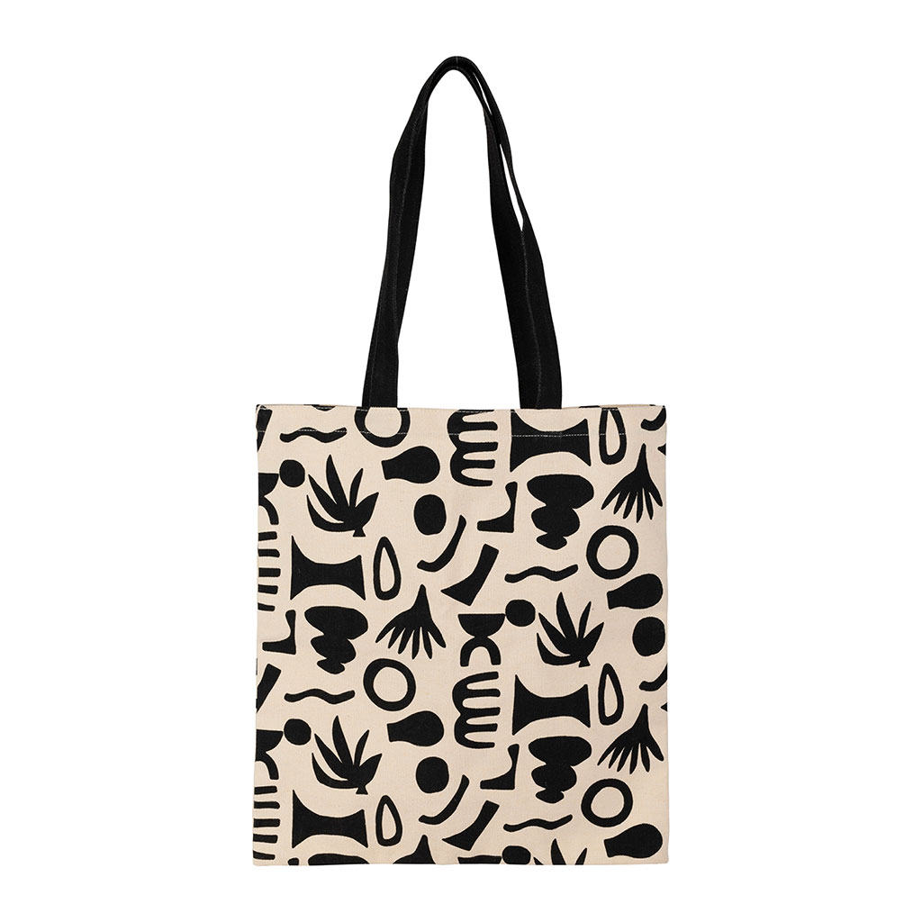 Sac tote bag en coton ecru et noir Organic Fabrique de Styles