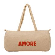 Sac weekend en bouclettes ecru - Funny
