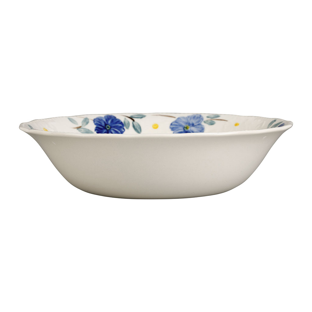 Saladier en faïence bleu d24cm - Blandine