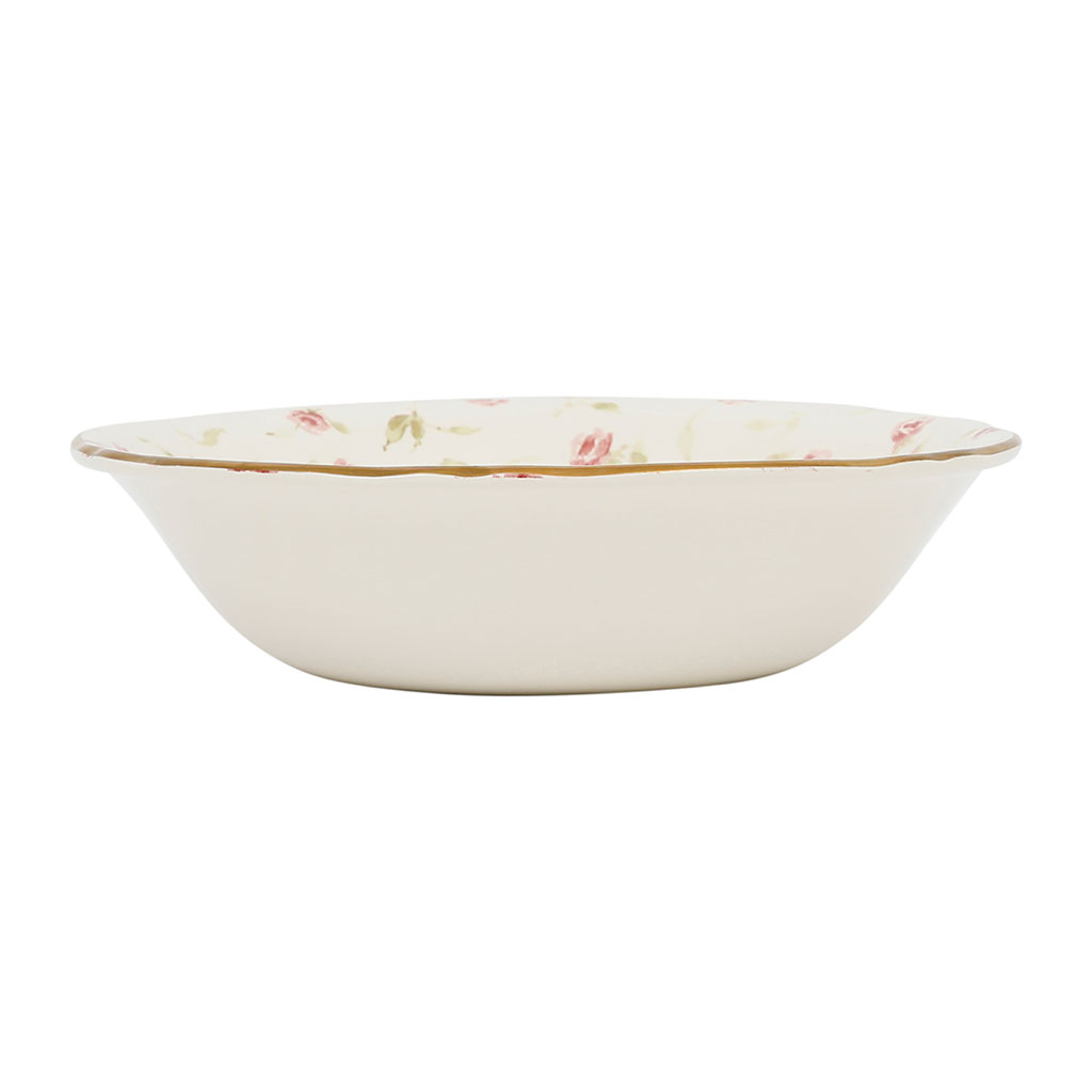 Saladier en faïence rose et doré d23cm - Rose