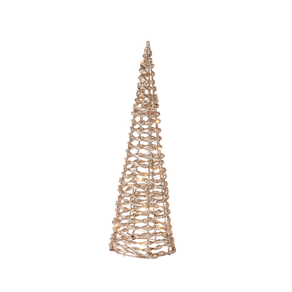 Sapin artificiel d'intérieur led doré h38cm
