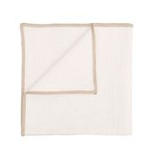 Serviette de table en lin et coton blanc 40x40cm - Corte