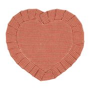 Set de table cœur en coton rouge 35x30cm - Campagne
