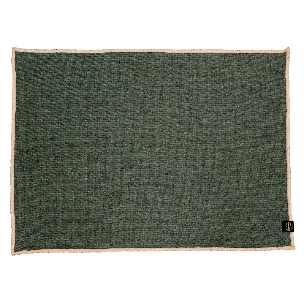 Set de table en lin et coton kaki 35x45cm - Corte