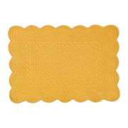 Set de table rectangulaire moutarde en coton 