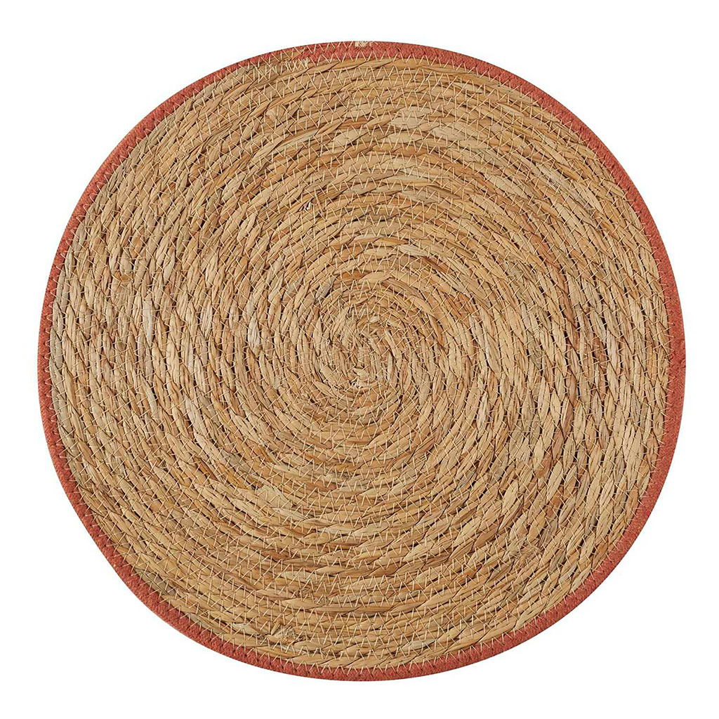 Set De Table Vénilia Spiral Gris 4 Pièces - Napperon Tressé 45x30cm