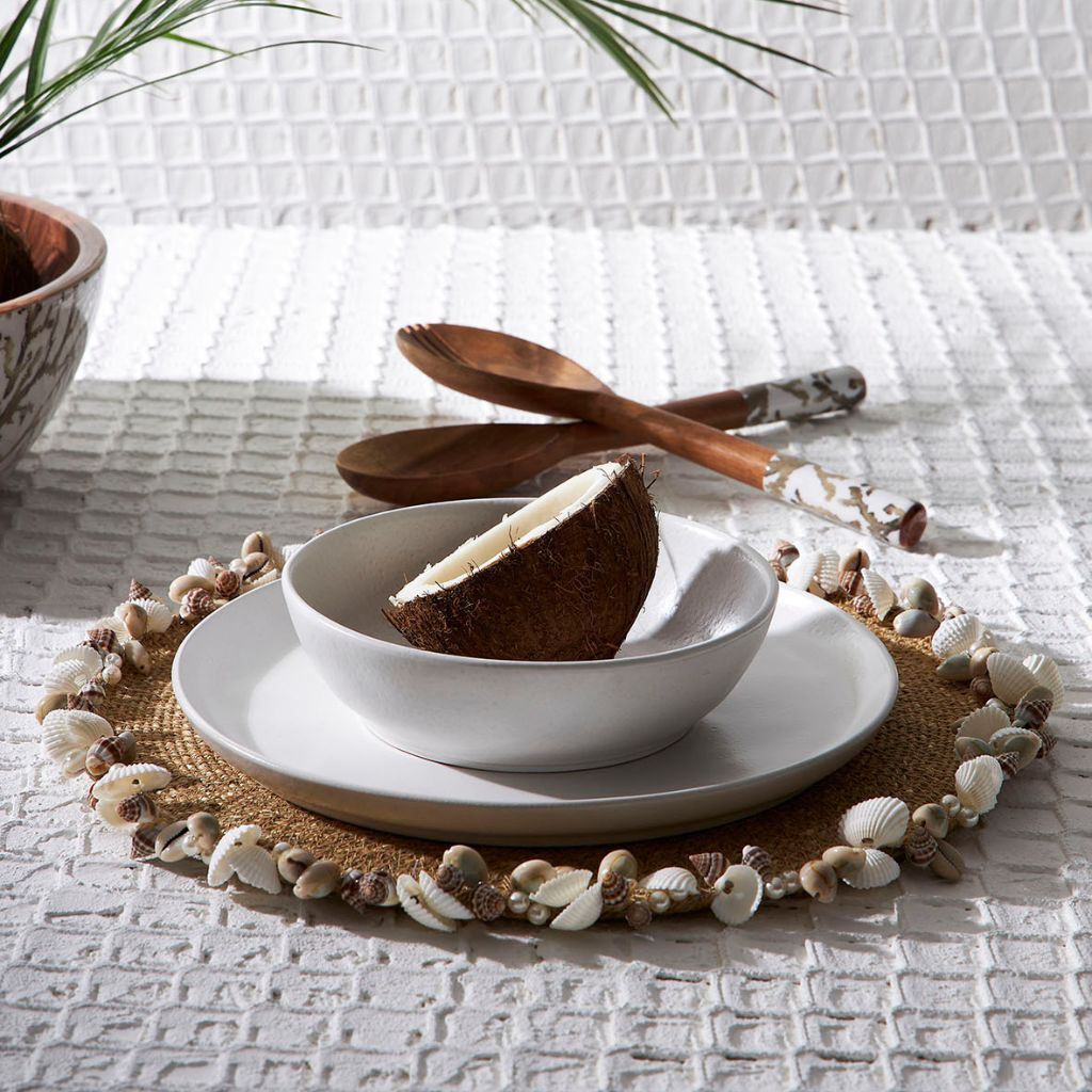 Lot De 2 Sets De Table Ronds En Jute Naturelle - 25x25 Cm - Protège-table Déco Style Rustique