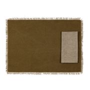 Sets de table et serviettes (x4) en coton kaki - Nemesia