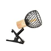 Spot à pince en métal h12.5cm noir - kento