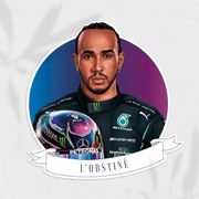 Sticker l'obstiné - Lewis Hamilton
