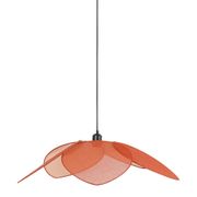Suspension tulipe en fer et lin terracotta d70cm E27