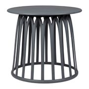 Table basse de jardin ronde grise d50cm - Lumi