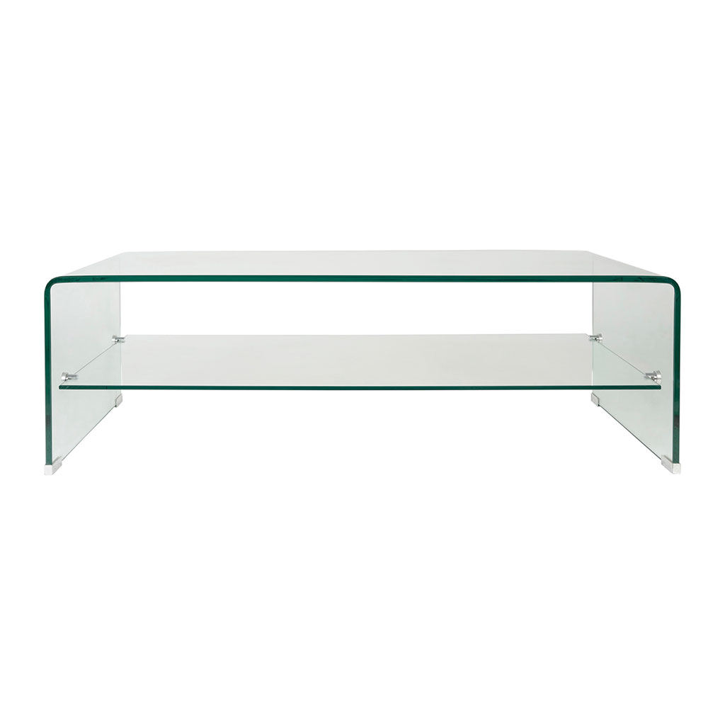 Table basse en verre trempé 110x55cm - Adela