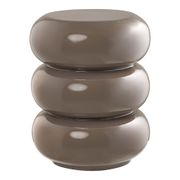 Table d'appoint en verre brun d34cm - Rosa