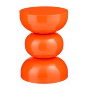 Table d'appoint ronde en fer orange d32cm - Luna