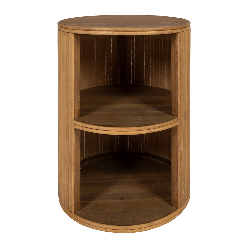 Table de chevet avec 2 niveaux en bambou naturel - Saori