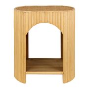 Table de chevet en bambou et rotin naturel - Saori