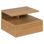 Table de chevet mural en bois naturel 1 tiroir 35x32cm - Ashlan