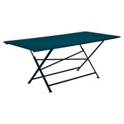 Table de jardin pliante en acier bleu acapulco 190x90 - Cargo