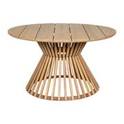 Table de jardin ronde en acacia écru d130cm - Minga