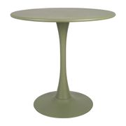 Table de jardin ronde en fer kaki d80cm - Lumi