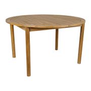 Table de jardin ronde extensible en bois d'acacia 180/130x130cm - Solian