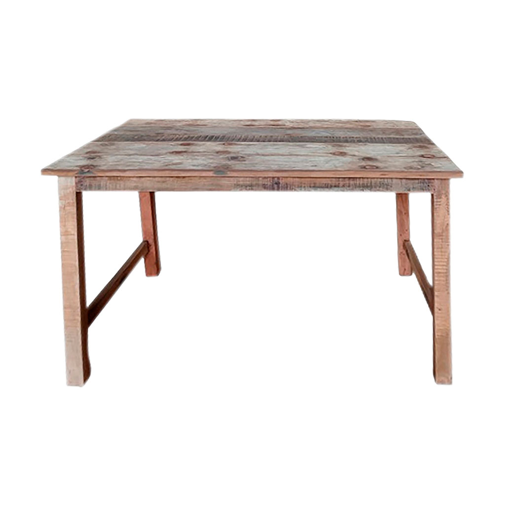Table en bois en manguier et acacia recyclés 120x75cm - campagne naturel