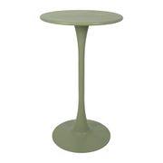 Table haute d'extérieur ronde en fer kaki d60xh100cm - Lumi